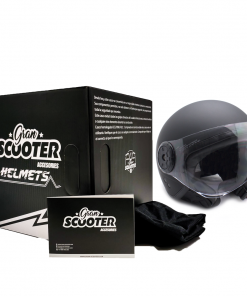 Casco Moto Jet Negro Con gafas Protectoras 13