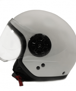 Casco Moto Jet Blanco Con gafas Protectoras 12