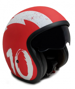 Casco Moto Jet Sunra Rojo 10