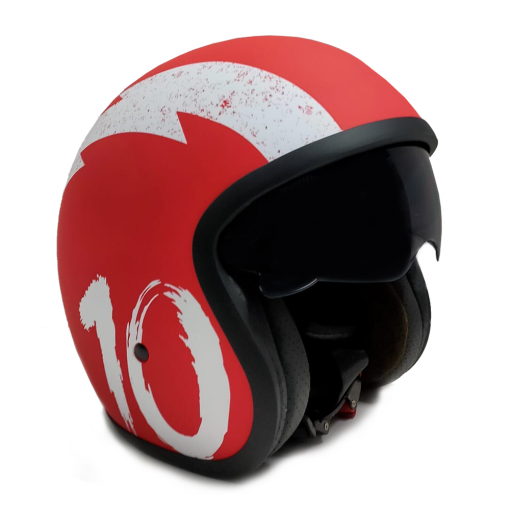 Casco Moto Jet Sunra Rojo 4