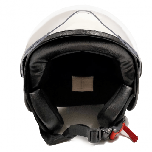 Casco Moto Jet Blanco Con gafas Protectoras 7