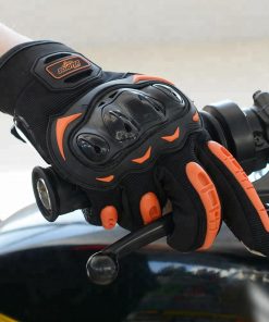 Guantes Táctiles Antideslizantes Moto Naranja Talla M 14