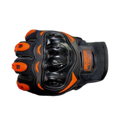 Guantes Táctiles Antideslizantes Moto Naranja Talla M 9