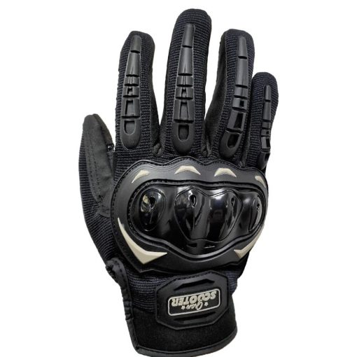 Guantes Táctiles Antideslizantes Moto Negro Talla M 3